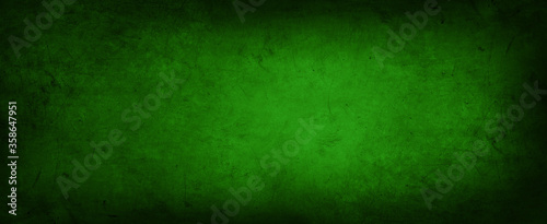 Green textured concrete stone texture wide banner wall background