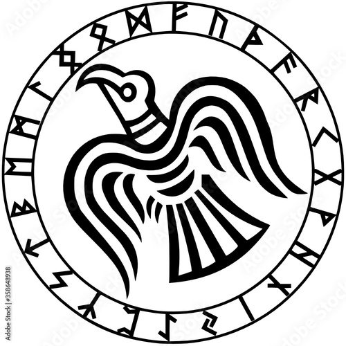 Rabe im Runenkreis, Hugin & Munin