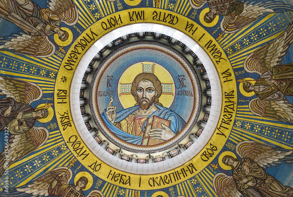 Mosaic in the Orthodox Church: icon of the Lord Almighty