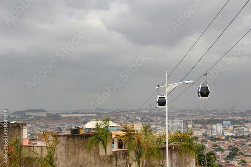 old cable car of the german slum complex (Complexo do Alemão) in rio de janeiro. photo