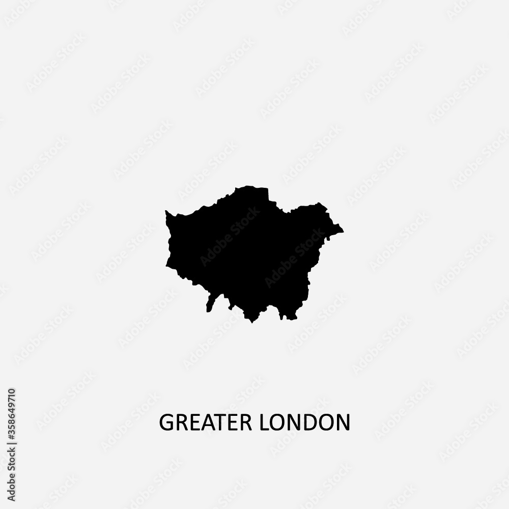 map of great london - united kingdom - england vector capital
