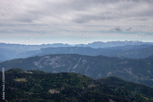 beautiful high mountain landscape Alps view © chechotkin