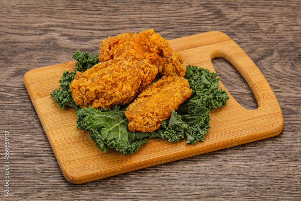Hot fried crispy chicken wings Hot fried crispy chicken wings