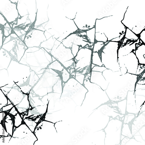 Vector abstract black and white simple pattern for your game or background. Cracked wall