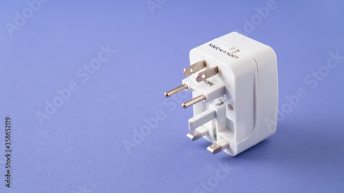 Universal international worldwide travel AC power plug adapter AU UK US EU. Universal multi socket. Double USB Port.