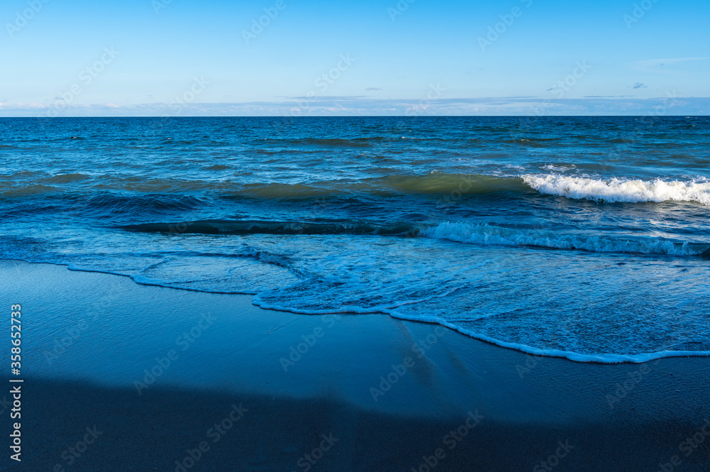 Smooth Sandy Beach with Waves (no People) Smooth Sandy Beach with Waves (no People)