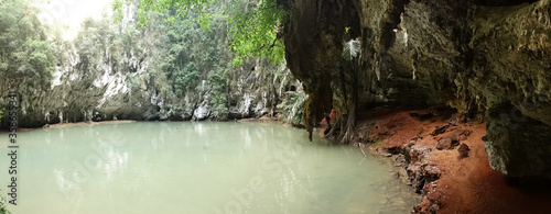 Cave near Railay Beach in Ao Nang Bay near Krabi, Thailand. photo