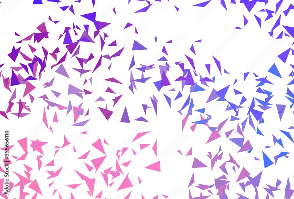 Light Pink, Blue vector texture with triangular style. Light Pink, Blue vector texture with triangular style.