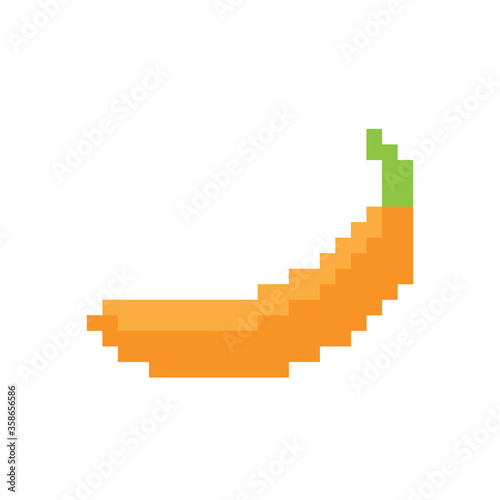 pixel banana icon vector pixel element for game