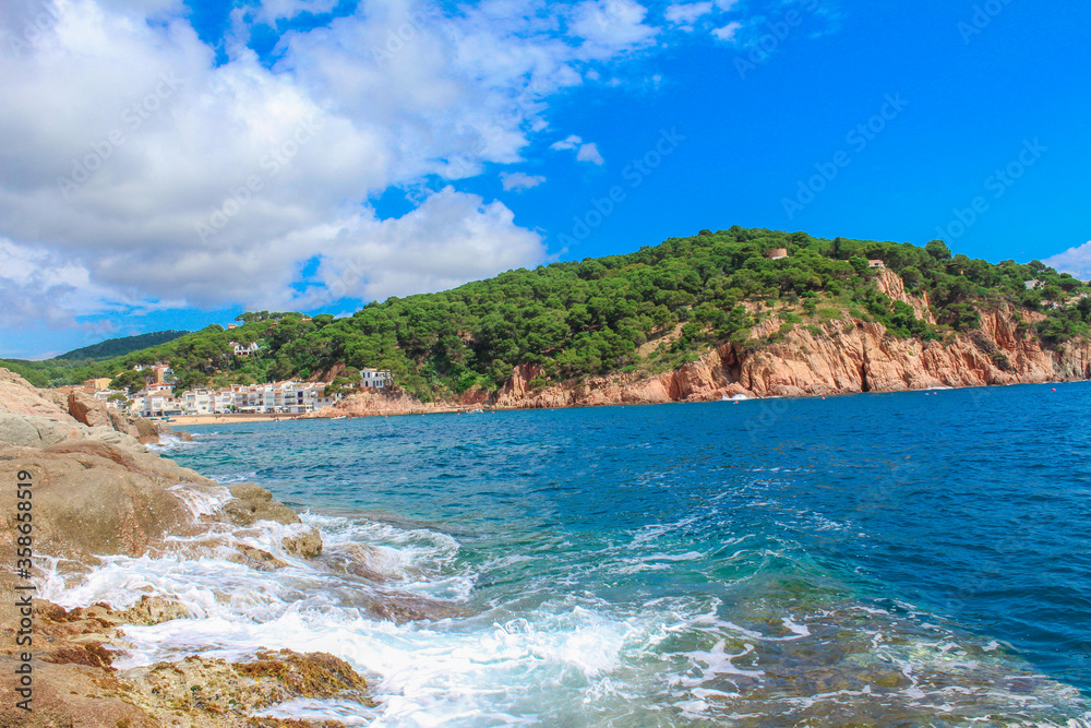 Seascape on the Calella coast, Costa Brava.