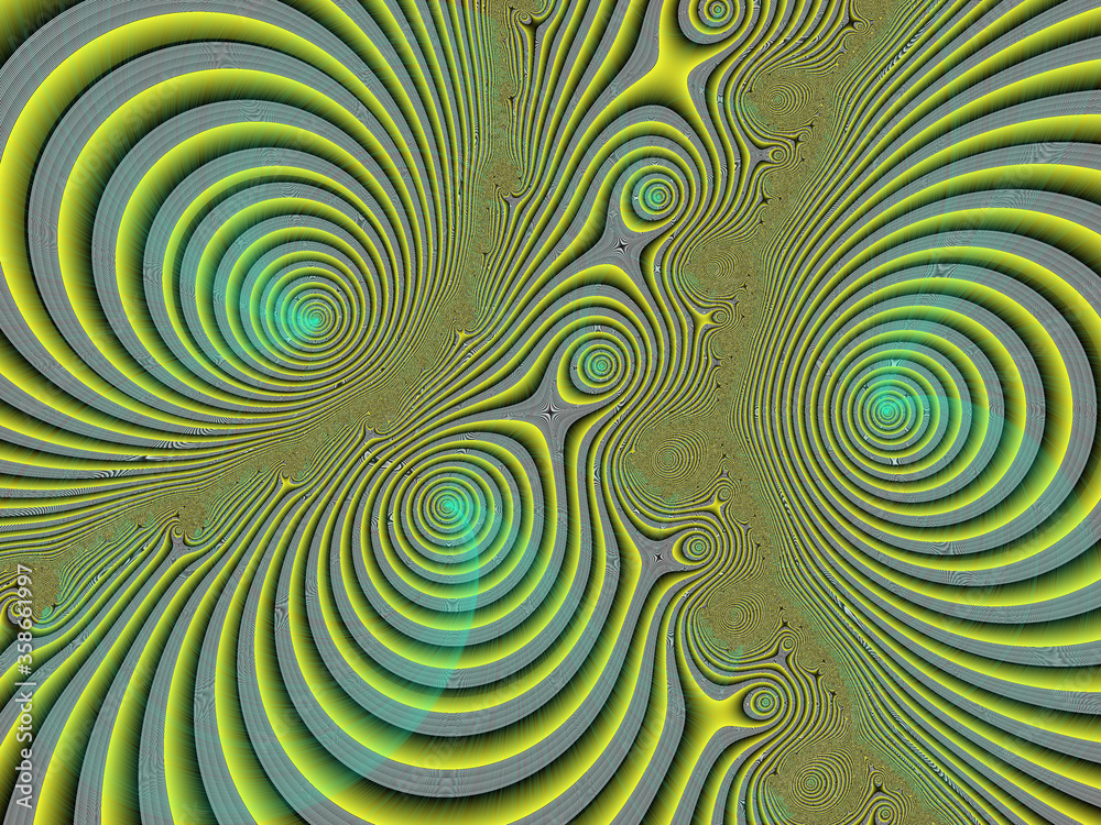 Fototapeta premium Green abstract spiral background