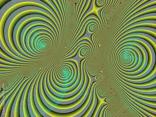 Green abstract spiral background