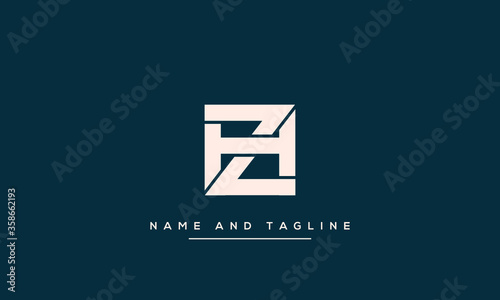 HZ ,ZH ,H ,Z Letter Logo Design with Creative Modern Trendy Typography photo