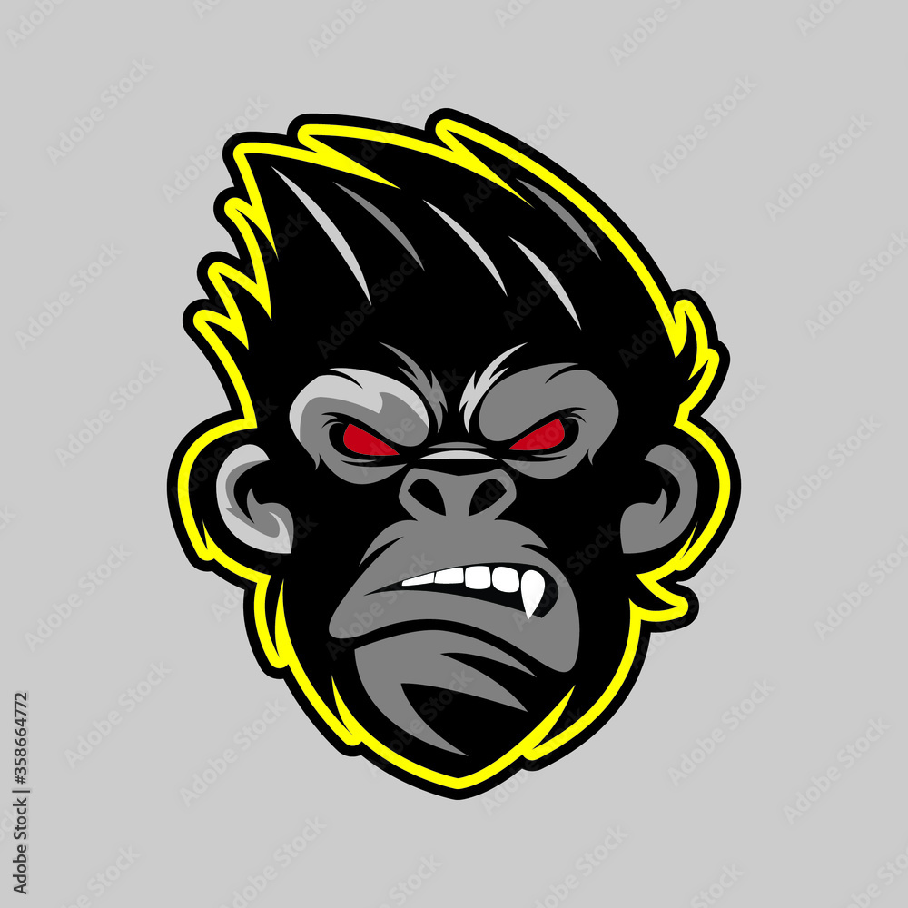 monkey face vector image sport logo