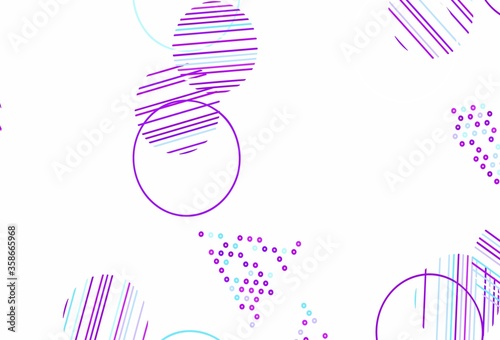 Light Blue, Green vector pattern with polygonal style with circles.