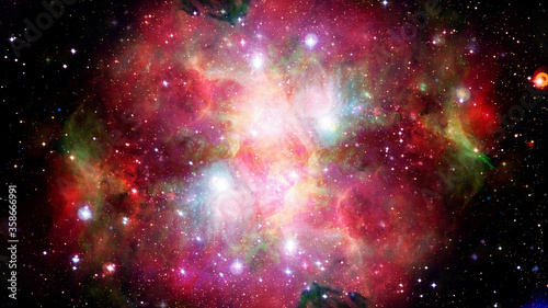 Fototapeta Naklejka Na Ścianę i Meble -  Hubble views galaxy and nebula. Elements of this image furnished by NASA