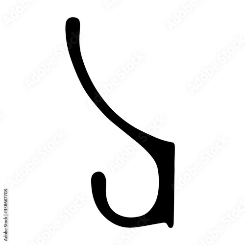 Clothes rack. Hook wall and for furniture. Suitable for a room or kitchen. Vector image.