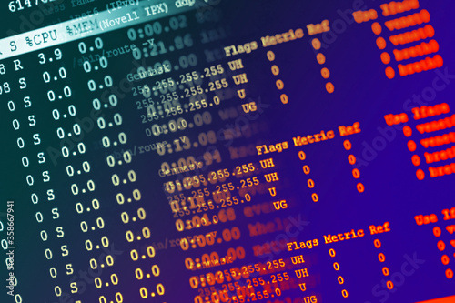Photography Web server data on a monitor