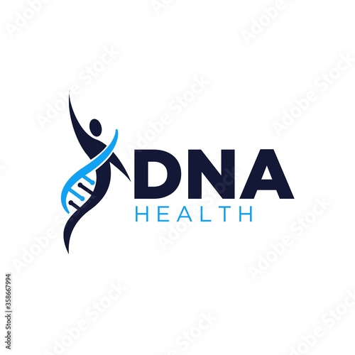 dna health medicine logo designs simple modern art 