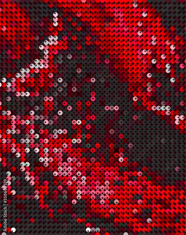 red black psychedelic geometric shapes abstract background