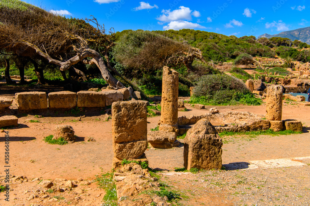 Tipasa, a colonia in Roman province Mauretania Caesariensis, nowadays Algeria. UNESCO World Heritage Site