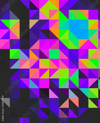 blue cyan green magenta neon trippy psychedelic geometric shapes abstract background