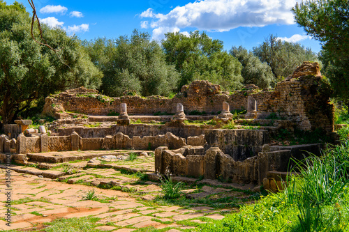 Amphitheater of Tipasa, a colonia in Roman province Mauretania Caesariensis, nowadays Algeria. UNESCO World Heritage Site