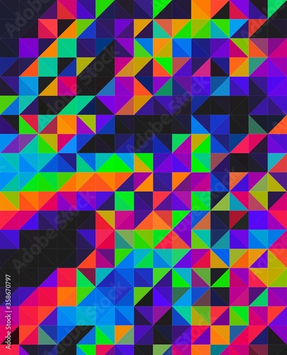 trippy psychedelic colorful neon geometric shapes abstract background