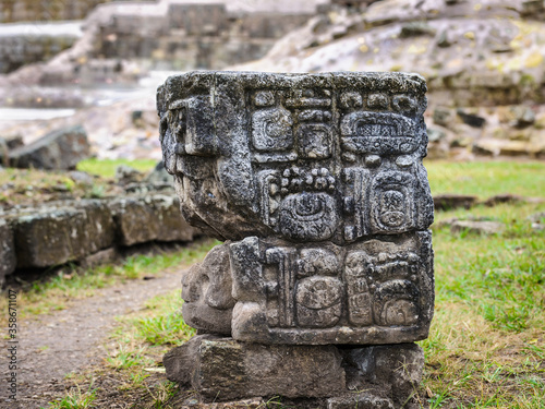 It's Maya time architecture of Copan, UNESCO World Heritage Site, Honduras, Central America