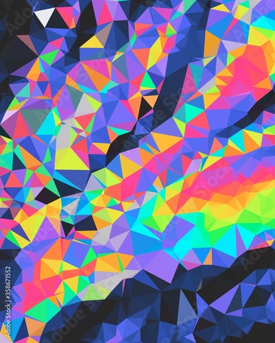 trippy psychedelic colorful neon geometric shapes abstract background