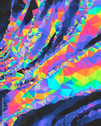 trippy psychedelic colorful neon geometric shapes abstract background