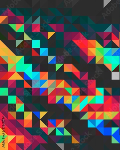 trippy psychedelic colorful neon geometric shapes abstract background