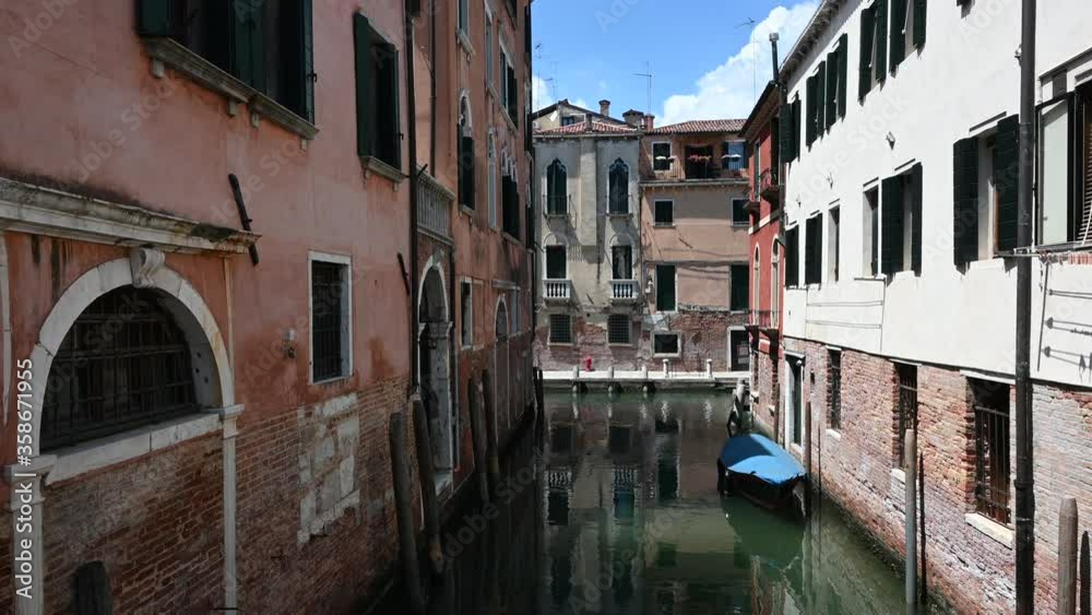 Venice, Italy - Historic buildings between the canals of the lagoon city Venice, Italy - Historic buildings between the canals of the lagoon city