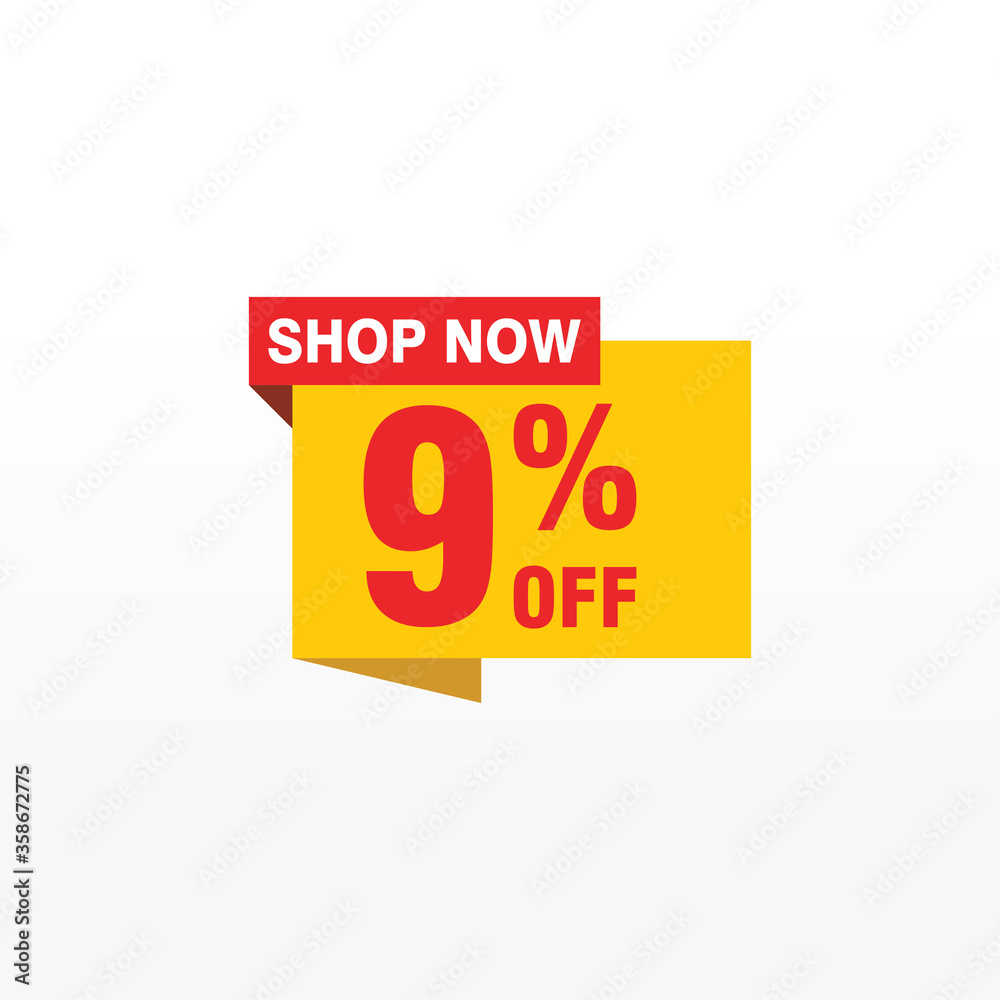 9 discount, Sales Vector badges for Labels, , Stickers, Banners, Tags, Web Stickers, New offer. Discount origami sign banner 9 discount, Sales Vector badges for Labels, , Stickers, Banners, Tags, Web Stickers, New offer. Discount origami sign banner