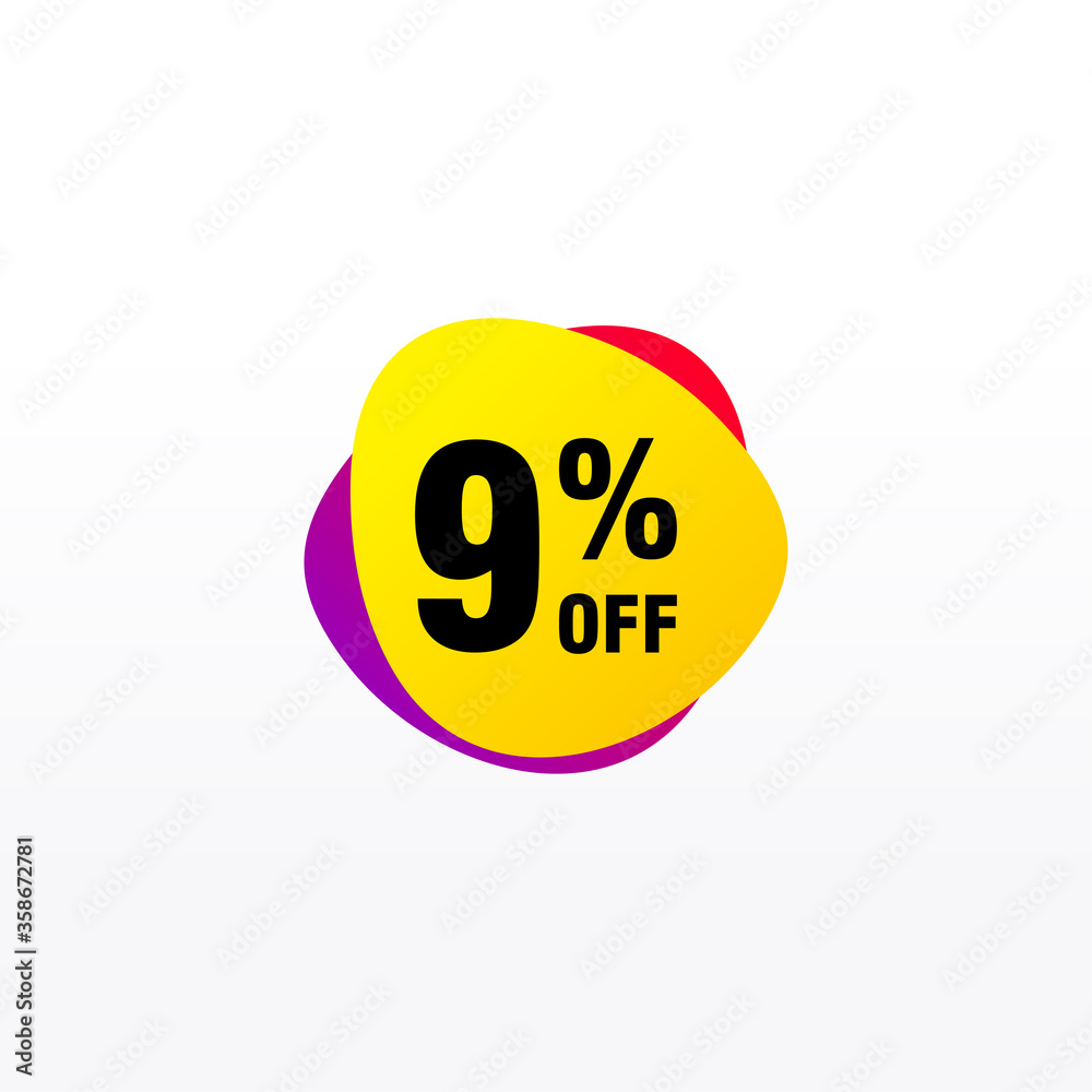 9 discount, Sales Vector badges for Labels, , Stickers, Banners, Tags, Web Stickers, New offer. Discount origami sign banner 9 discount, Sales Vector badges for Labels, , Stickers, Banners, Tags, Web Stickers, New offer. Discount origami sign banner