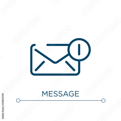 Message icon. Linear vector illustration. Outline message icon vector. Thin line symbol for use on web and mobile apps, logo, print media.