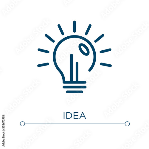 Idea icon. Linear vector illustration. Outline idea icon vector. Thin line symbol for use on web and mobile apps, logo, print media.