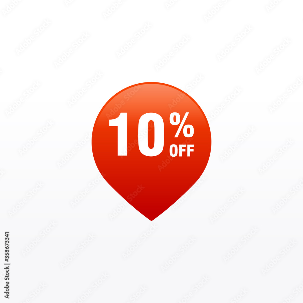 10 discount, Sales Vector badges for Labels, , Stickers, Banners, Tags, Web Stickers, New offer. Discount origami sign banner