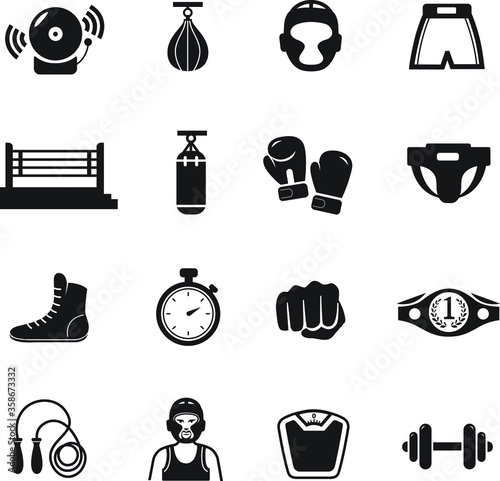 Boxing icon isolated on white background.