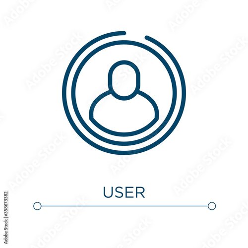 User icon. Linear vector illustration. Outline user icon vector. Thin line symbol for use on web and mobile apps, logo, print media.