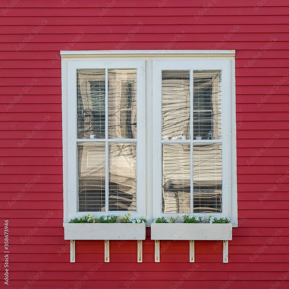 Fototapeta premium Close up of window in St. John's, NL, Canada