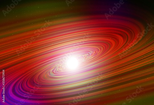 Dark Red vector pattern with night sky stars. Shining illustration with sky stars on abstract template. Pattern for astrology websites.