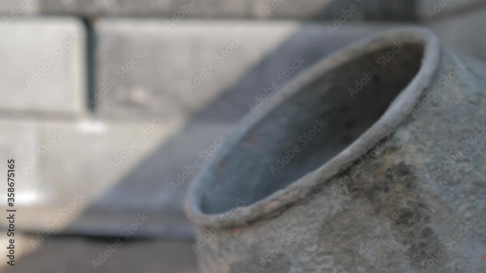 Industrial cement mixer machine a construction site. concept building constructing architect concrete pouring. Mixes sand, lifestyle gravel and water Industrial cement mixer machine a construction site. concept building constructing architect concrete pouring. Mixes sand, lifestyle gravel and water