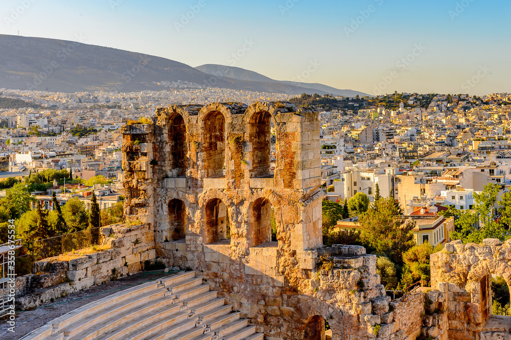 It's Amphitheater of the Acropolis of Athens. UNESCO World Hetiage site.