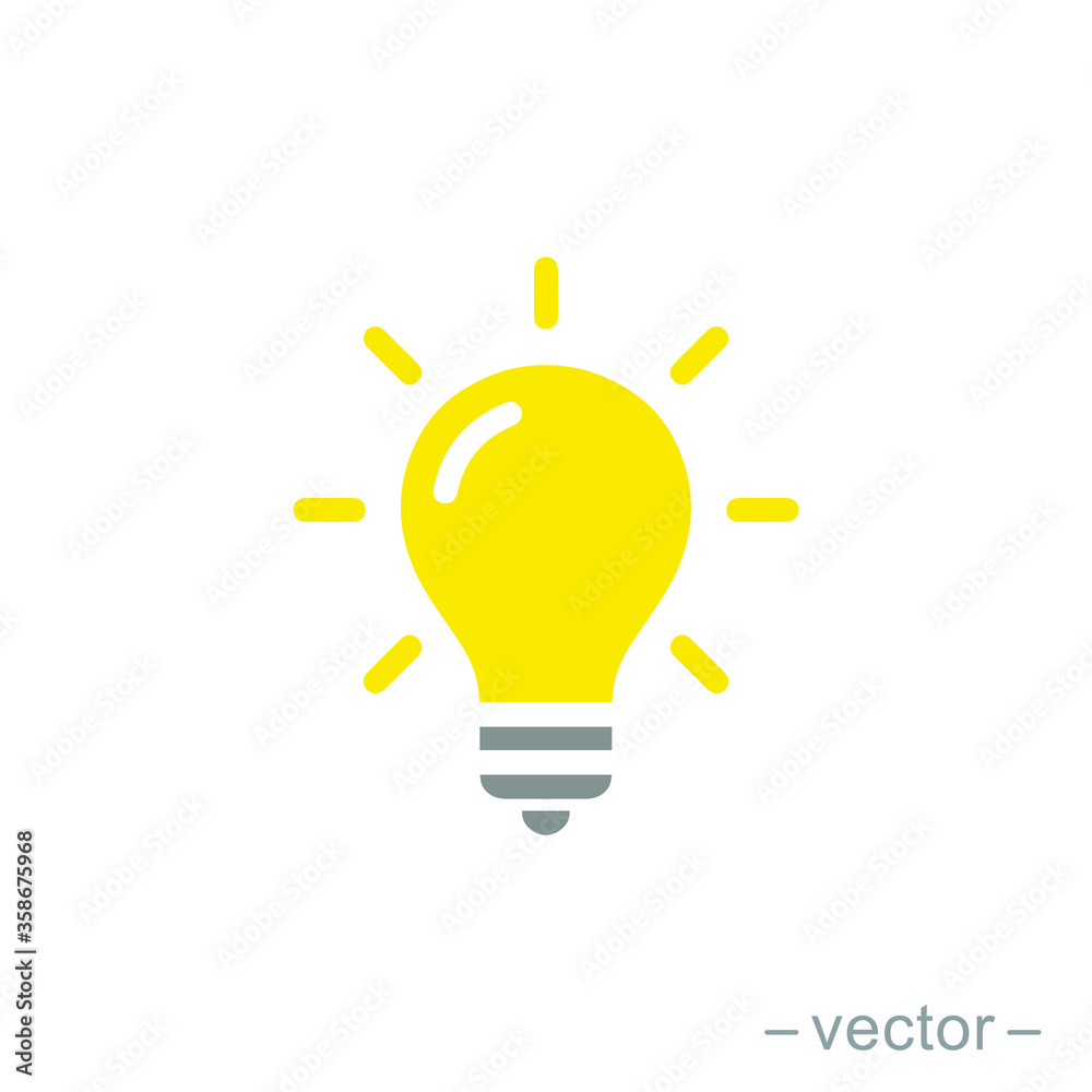 The light bulb icon vector, full of ideas and creative thinking, analytical thinking for processing. Full color illustration. EPS 10 The light bulb icon vector, full of ideas and creative thinking, analytical thinking for processing. Full color illustration. EPS 10