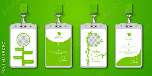 nature id card design modern template