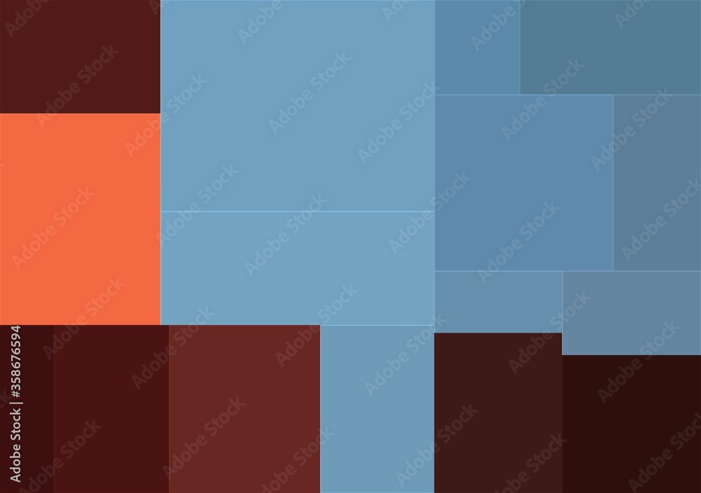 orange blue colorful geometric shapes abstract background