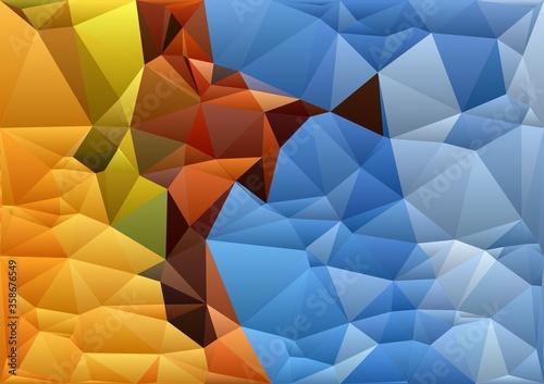 orange yellow blue colorful geometric shapes abstract background