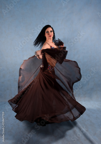 Image of an Eastern dancer in a drive photo