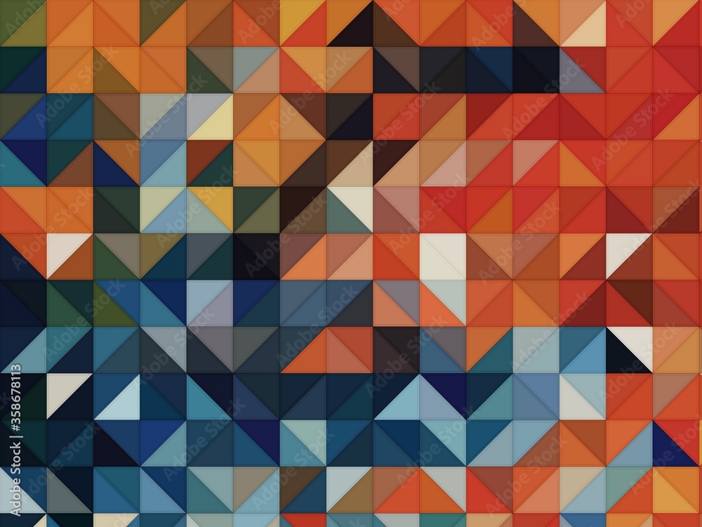 orange blue geometric shapes abstract background